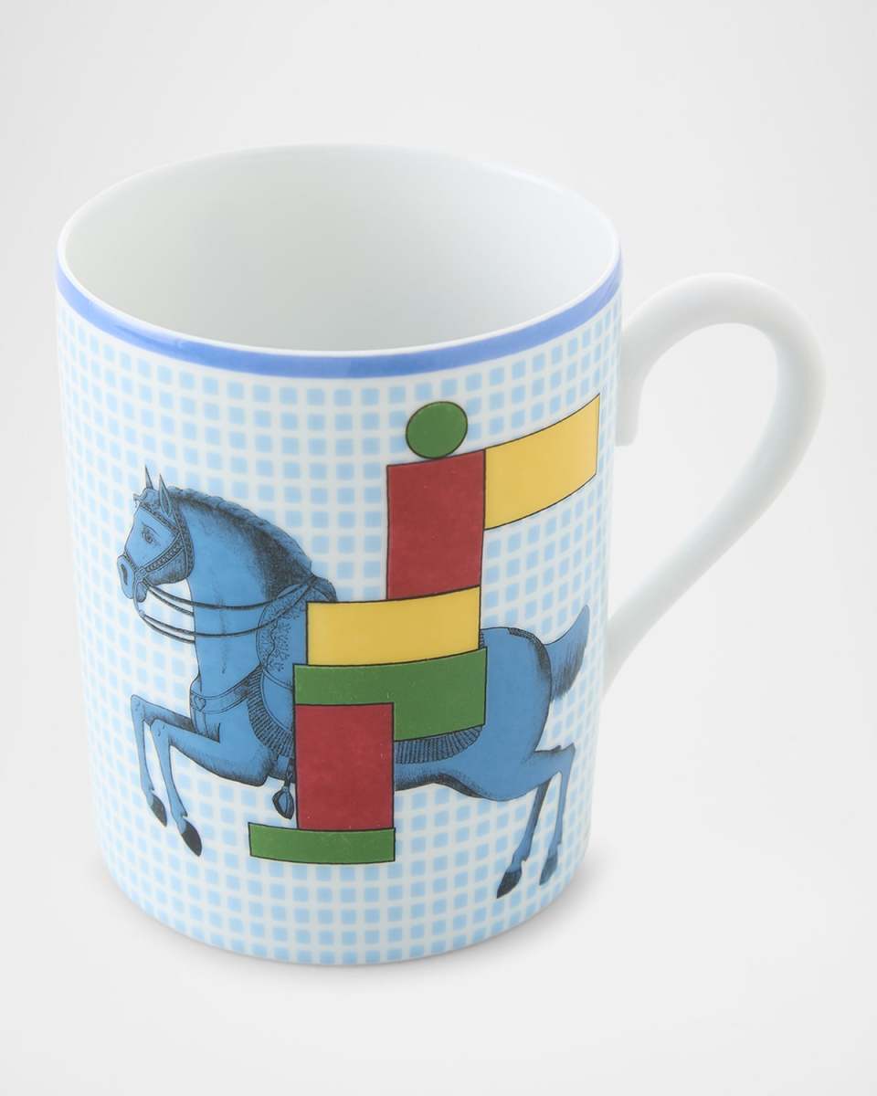 Cavalier En Formes N1 Bleu Mug